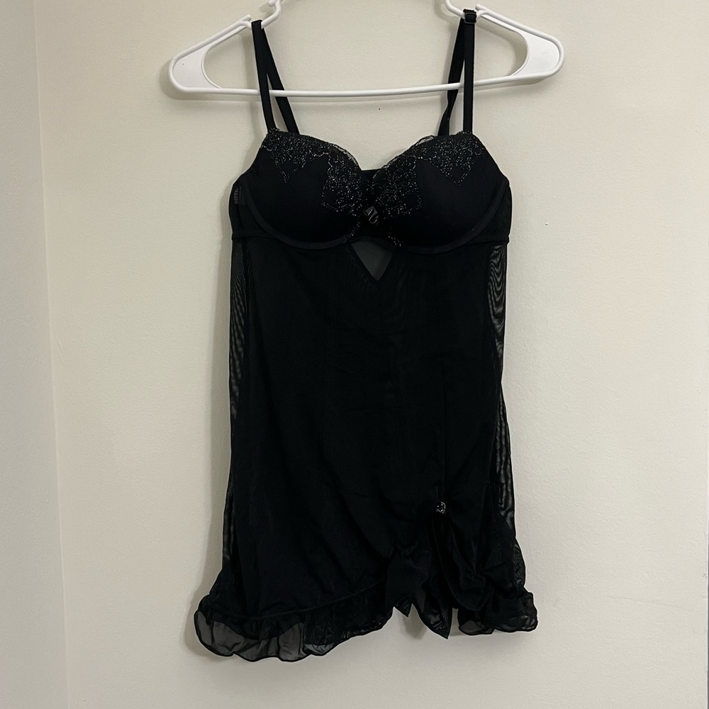 Gilligan & O’ Malley Intimates Underwire Push-up Bra Black Lingerie Small